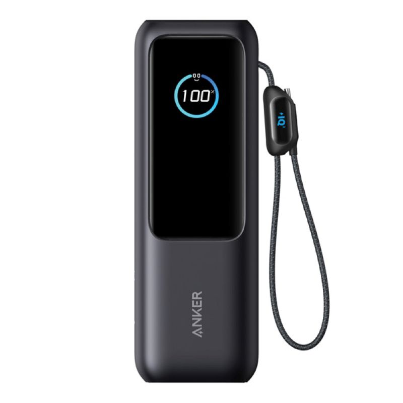 Anker Power Bank (25K, 165W, Built-In USB-C and Retractable Cable